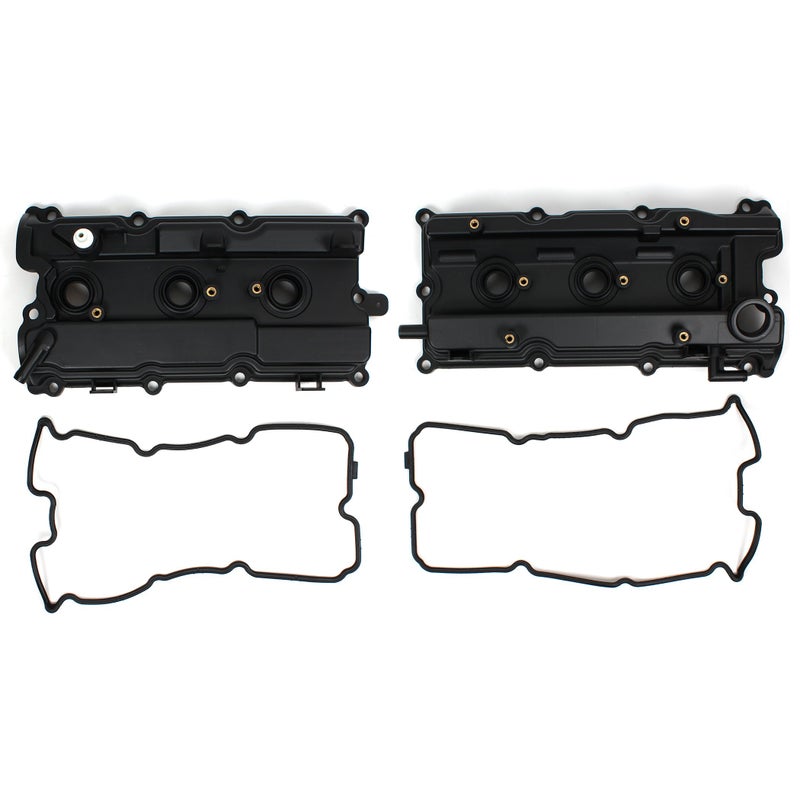 CNS Valve Covers with Gaskets, Spark Plug Tube Seals, and Ignition Coils Compatible with 02-09 Nissan/Infiniti 3.5L 3498CC DOHC V6"VQ35DE" - Image 2